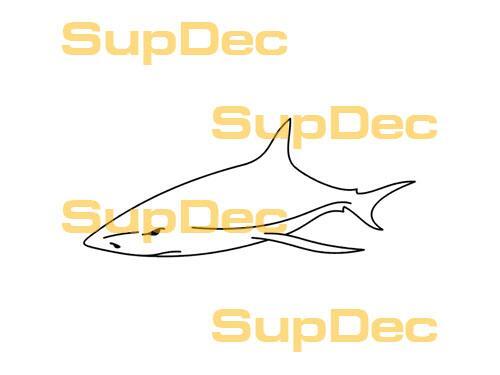 Autocollant mural vinyle Shark Art pour fenêtre de salle de bain amovible #3
