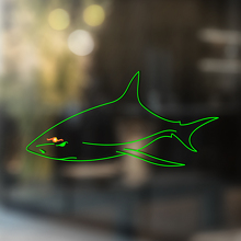 Autocollant Vinyle Universel Minimaliste Ligne de Requin_2