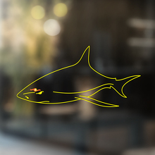 Autocollant Vinyle Universel Minimaliste Ligne de Requin_4