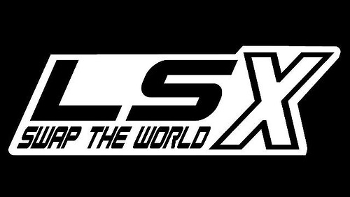 LSX Swap The World - Autocollant vinyle - Blanc - Autocollant de piste de camion de voiture Chevrolet LS

