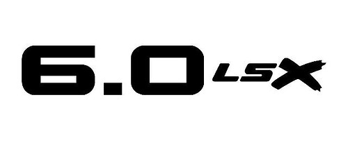 6.0 LSX - Autocollant vinyle - Autocollant noir LS Chevy Car Truck Corvette Camaro Mustang
