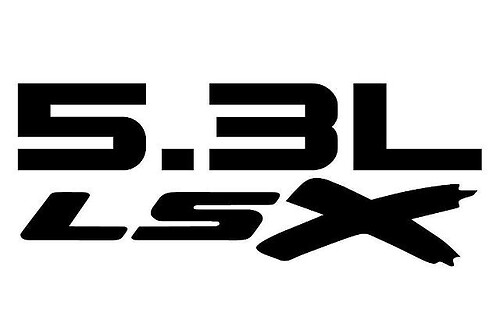 5,3 L LSX – Autocollant en vinyle – Noir LS Chevy Car Truck Corvette Camaro Mustang 5.3
