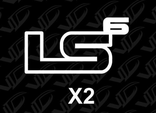 LS6 - Deux autocollants en vinyle blanc - Corvette CTS-V ctsv LS LSX
