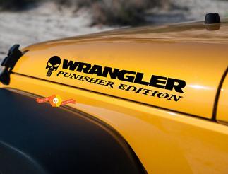 Jeep Wrangler Punisher TJ LJ JK JKU Autocollant de capot en vinyle pour camion de voiture