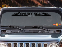 4x4 OFF ROAD - Autocollant de bannière de pare-brise Autocollant de fenêtre arrière compatible avec la boue de Jeep 2