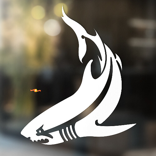 Autocollant Vinyle Universel Style Tribal Requin