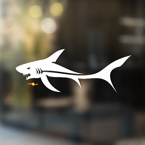 Autocollant Vinyle Universel Requin Furieux