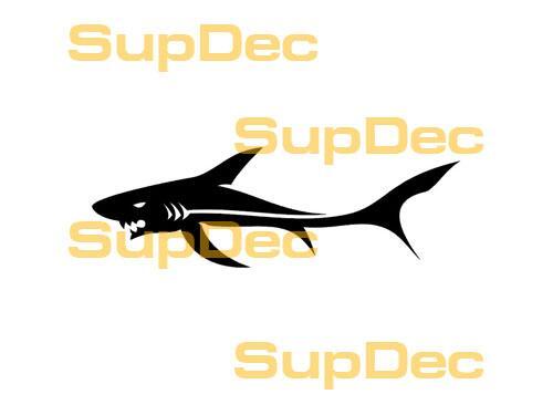 Autocollant mural en vinyle Shark Art pour fenêtre de salle de bain amovible #7
