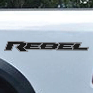 2 couleurs Dodge Ram Rebel Logo camion vinyle autocollant graphique argent noir
