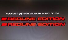Autocollants édition Redline 2018 pour Silverado, Camaro, Cruze, Malibu, Colorado, Trax
 2