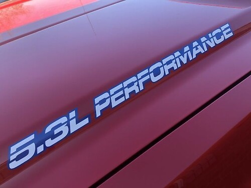 PERFORMANCE 5,3 L + capot contour, autocollants de carrosserie pour Chevy, GMC, Silverado, Sierra
