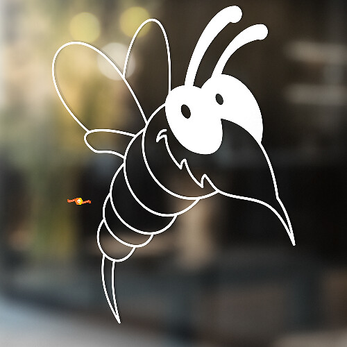 Autocollant Vinyle Universel Funny Bee