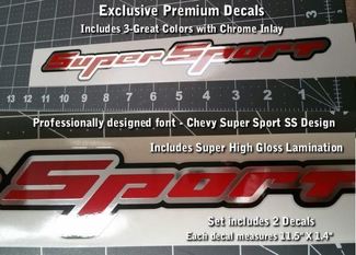 Super Sport Decals PAIR Rally Sport Chevy Camaro Chevrolet SS 3 couleurs WOW 0012
