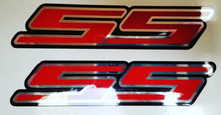 Kit de décalcomanies SS Super Sport 2pcs Chrome Rally Sport Chevy Camaro Chevrolet 0203