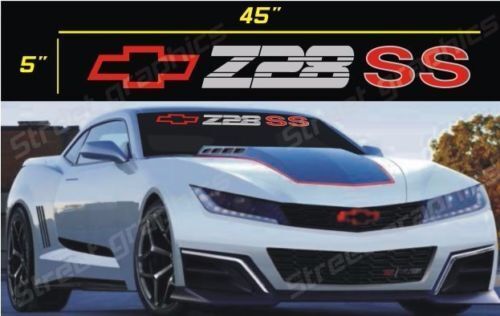 Autocollant en vinyle Z28 SS Chevy Logo pour pare-brise Chevrolet Camaro