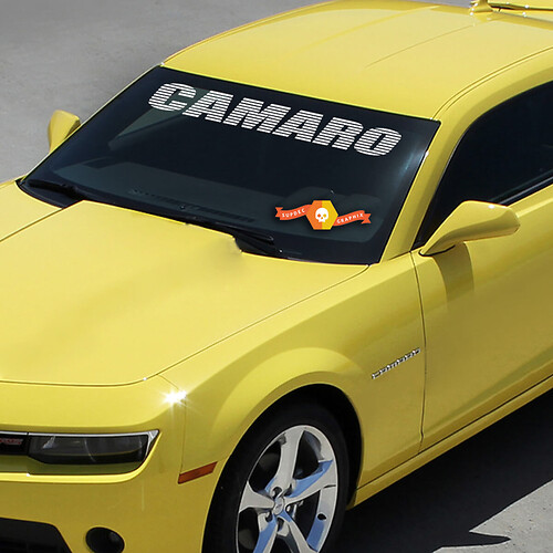 Autocollant Vinyle Rayé Logo CAMARO pour Pare-brise Chevrolet Camaro