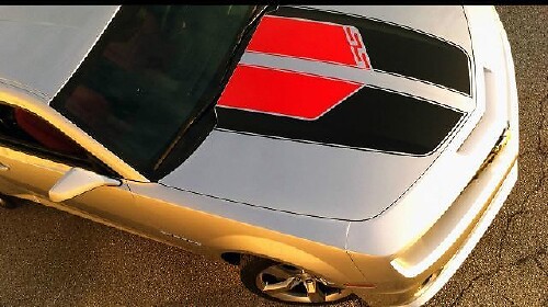 Kit d'autocollants en vinyle à bandes jumelles pour capot pour Chevrolet Camaro SS 2010-2013