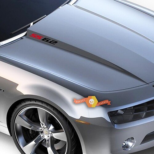 2010-2015 Camaro SS6.2 Autocollants pour capot de capot – Paire (compatible avec : Camaro)

