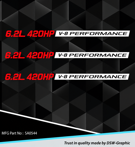 LS3 Style 6.2L 420HP V8 Performance — Autocollant vinyle (capot) pour Chevrolet Camaro SS, RS