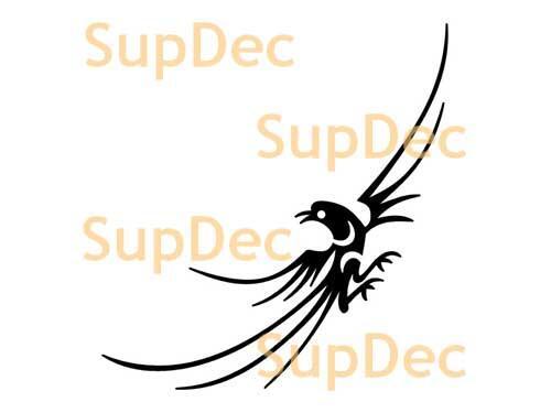 Autocollant mural en vinyle avec oiseau, pour fenêtre et salle de bains, autocollant amovible #2
