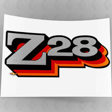 Kit d'autocollants Z28 Camaro, 2 pièces, garde-boue 1977 1978, Vintage rouge Orange 5.3 "X 2.1" 0151
_2