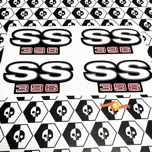 Autocollant en vinyle logo SS 396 latéral pour Chevrolet Camaro SS