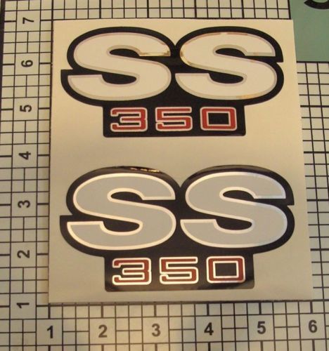 SS Stickers Decals 350 Camaro Chrome Rouge Noir Blanc Fender NICE
