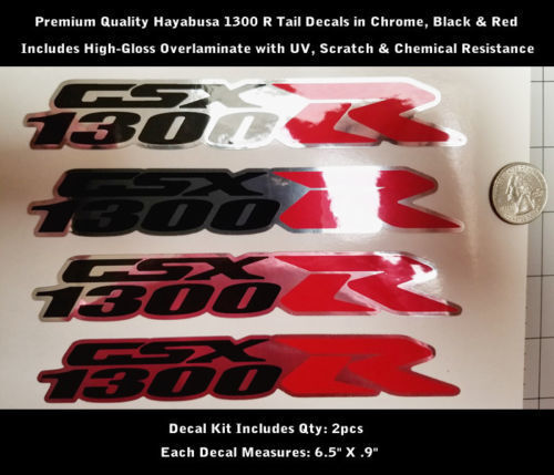 Ensemble d'autocollants en vinyle style chrome GSX1300R pour Suzuki Hayabusa