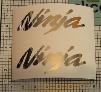 Ninja Cowling Decals Set X2 Miroir Chrome 6