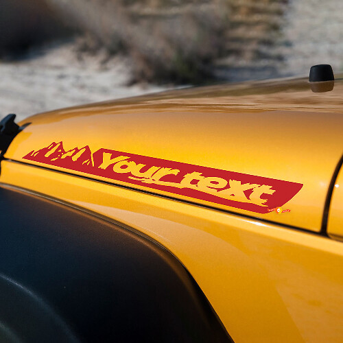 Autocollant vinyle personnalisé Texte Montagnes Capot Latéral pour Jeep Wrangler JK Renegade