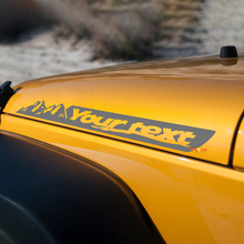 Autocollant vinyle personnalisé Texte Montagnes Capot Latéral pour Jeep Wrangler JK Renegade 2