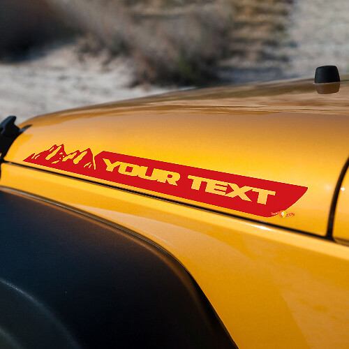 Autocollant Vinyle Latéral Personnalisé Texte Montagnes Capot pour Jeep Renegade JK