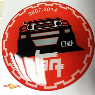 TEQ Toyota FJ Cruiser Bombé Badge Emblème Résine Autocollant Autocollant rouge