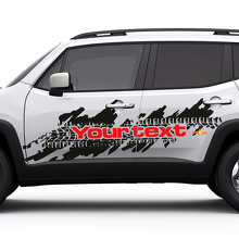 Jeep Renegade côté Splash pneu pistes Logo graphique vinyle autocollant autocollant 2 couleurs 3