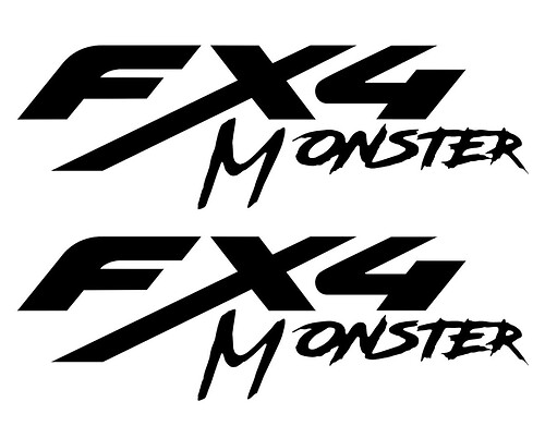 FX4 Monster chevet côté vinyle autocollant autocollant pour FORD TRUCK
