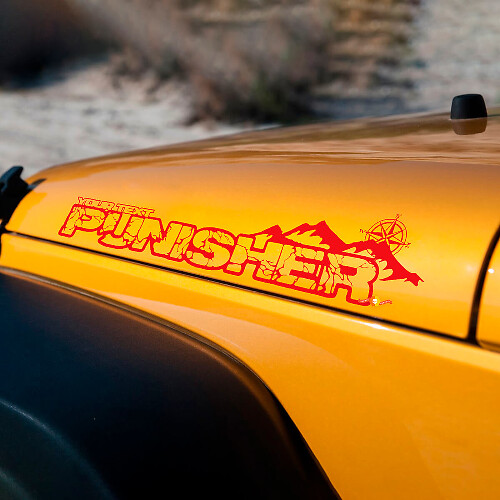 Kit de décalcomanies latérales en vinyle style Punisher personnalisé pour Jeep Wrangler_1