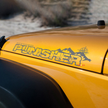 Associez Punisher avec des autocollants vinyles pour capot Compass pour Jeep Wrangler TJ JK YJ 2