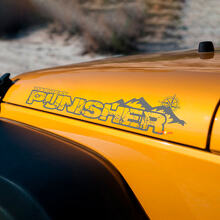 Kit de décalcomanies latérales en vinyle style Punisher personnalisé pour Jeep Wrangler_2