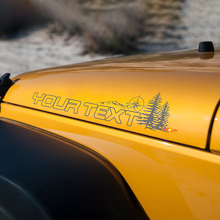 Paire d’autocollants pour capot en vinyle Jeep Wrangler Renegade Off Road
 2