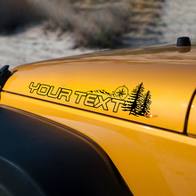 Paire d’autocollants pour capot en vinyle Jeep Wrangler Renegade Off Road
 3