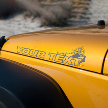 Paire Jeep Wrangler Rubicon Vinyl Hood Stickers Décalcomanies Illimité ou TEXTE PERSONNALISÉ
 2
