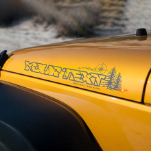 Autocollants Vinyle Personnalisés Boussole Forêt Capot pour Jeep Wrangler Unlimited 2