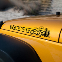 Autocollants Vinyle Personnalisés Boussole Forêt Capot pour Jeep Wrangler Unlimited 3