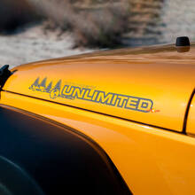Autocollants vinyle de capot style forêt personnalisés pour Jeep Wrangler Unlimited_2
