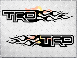 Autocollants de décalque de voiture Toyota TRD Flame Style Logo droite et gauche