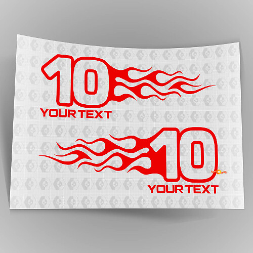 Mopar Dodge Chrysler Jeep Flame Style Logo Autocollants de décalque de voiture droite et gauche