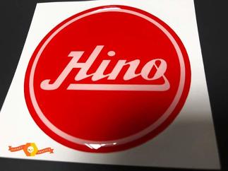 Toyota Hino Made Red Bombed Badge Emblem Resin Decal Sticker