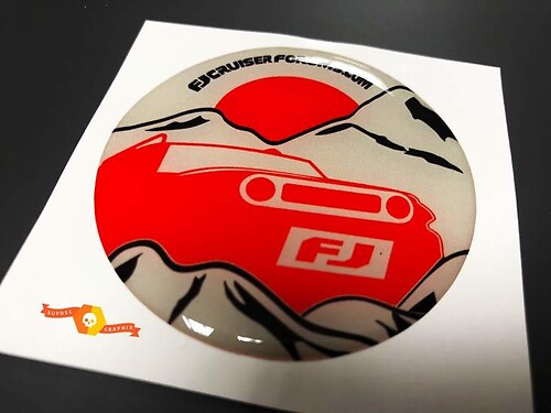 FJ Cruiser Silhouette Badge Universel pour Toyota FJ Cruiser