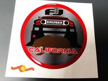 TRD Toyota FJ Cruiser Californie Bombé Badge Emblème Résine Autocollant Autocollant 2