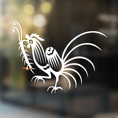 Autocollant vinyle universel Rooster et Caterpillar
